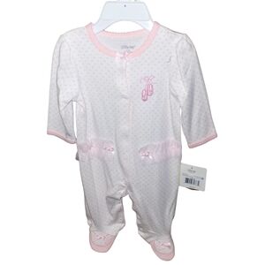 Little Me Pink Polka Dot Baby One Piece